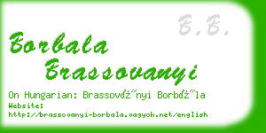 borbala brassovanyi business card